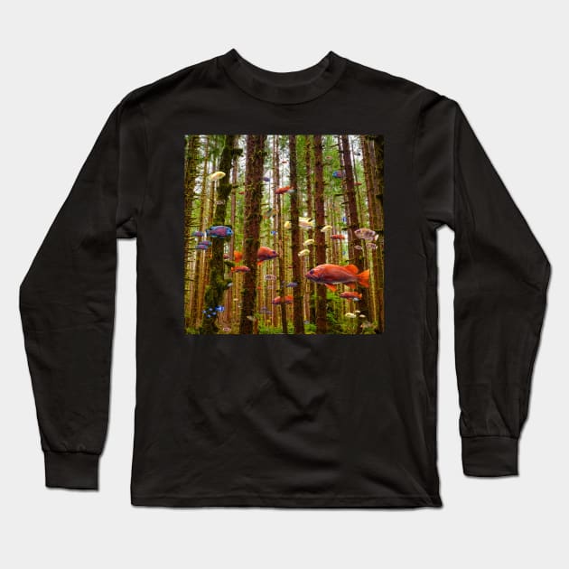 Underwater Forest Long Sleeve T-Shirt by karadoc